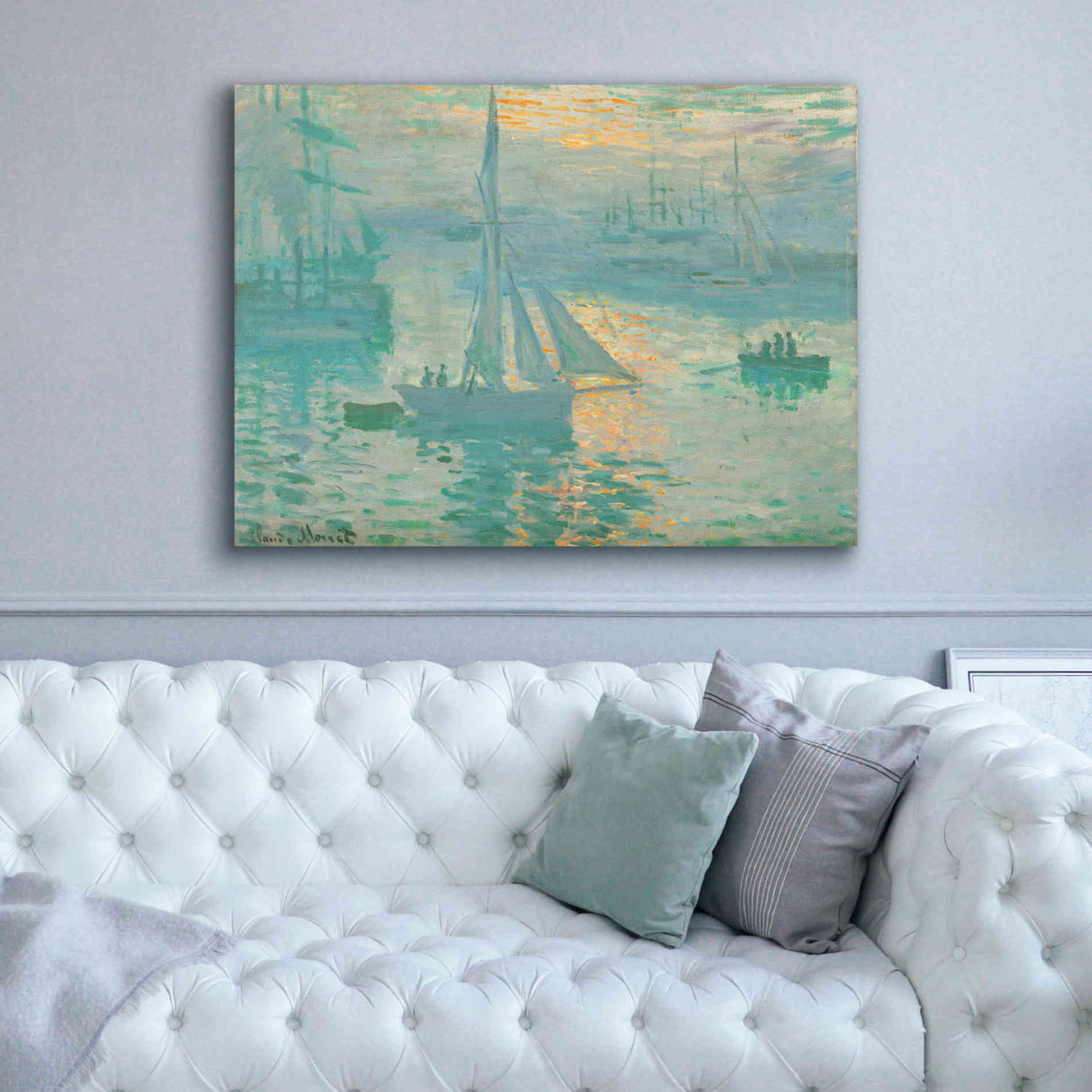 'Sunrise' by Claude Monet, Canvas Wall Art,54 x 40