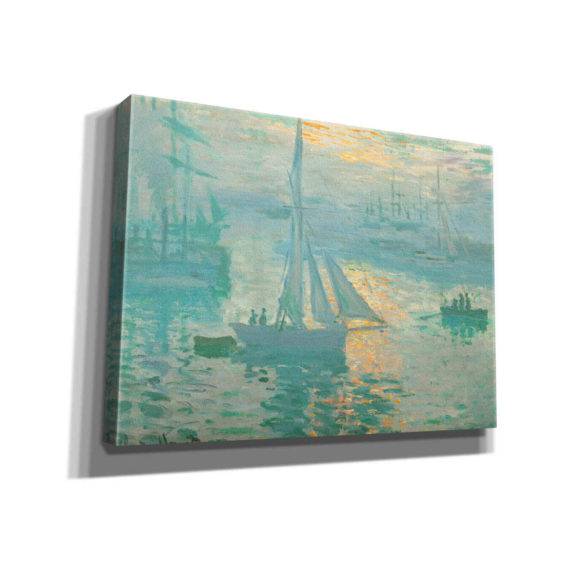 'Sunrise' by Claude Monet, Canvas Wall Art,16x12x1.1x0,24x20x1.1x0,30x26x1.74x0,54x40x1.74x0
