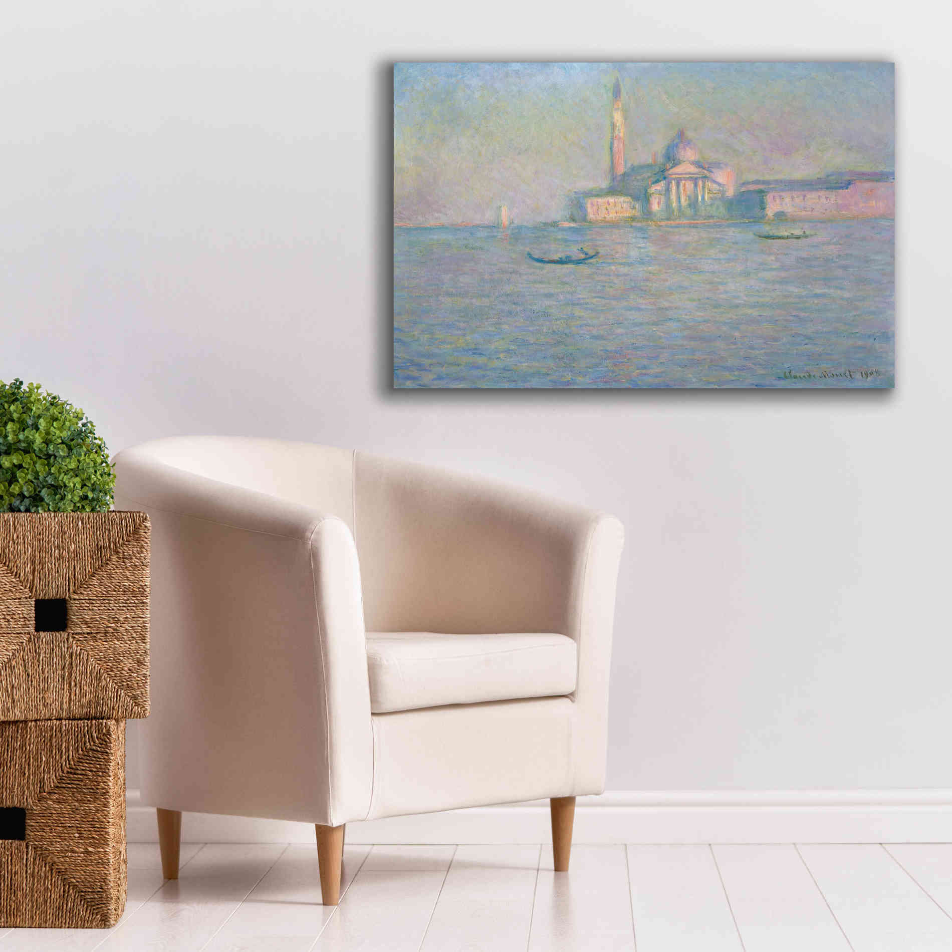 'The Church of San Giorgio Maggiore, Venice' by Claude Monet, Canvas Wall Art,40 x 26