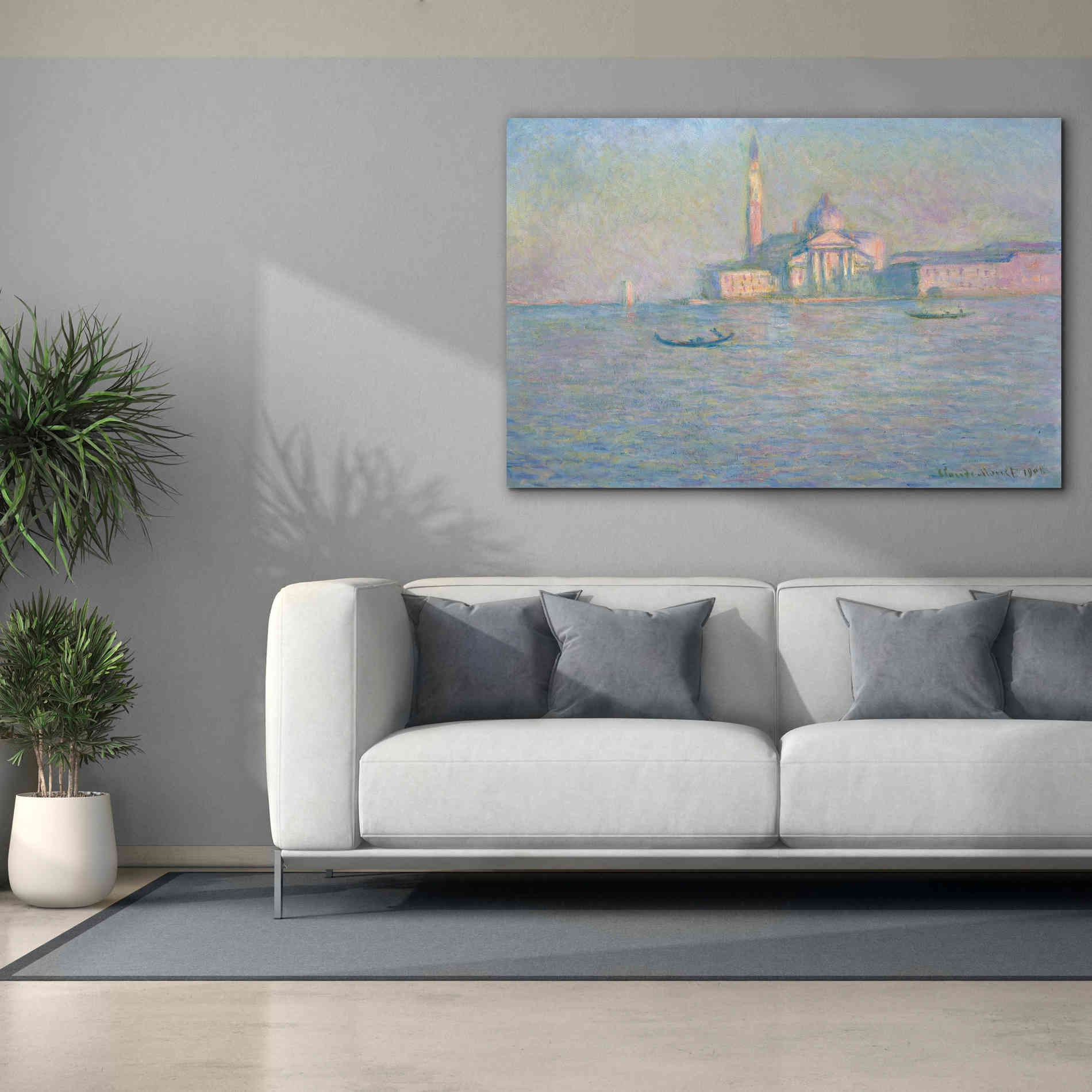 'The Church of San Giorgio Maggiore, Venice' by Claude Monet, Canvas Wall Art,60 x 40