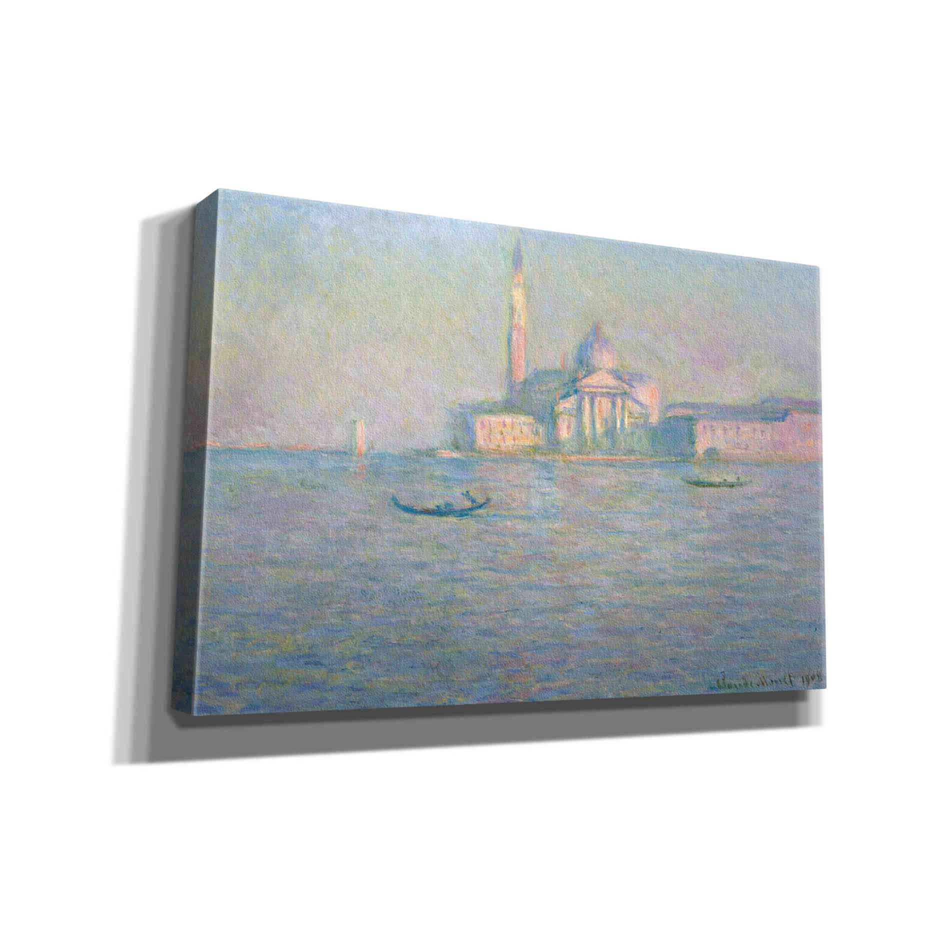 'The Church of San Giorgio Maggiore, Venice' by Claude Monet, Canvas Wall Art,18x12x1.1x0,26x18x1.1x0,40x26x1.74x0,60x40x1.74x0