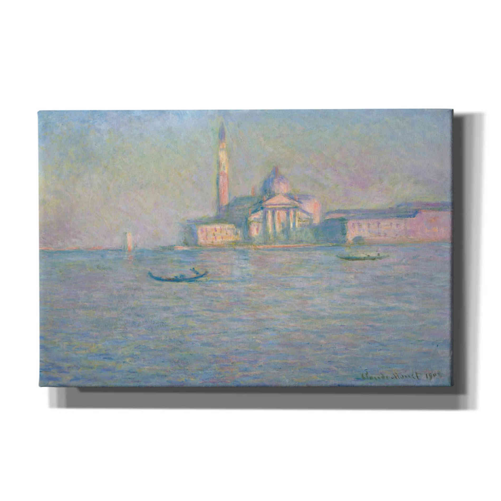 'The Church of San Giorgio Maggiore, Venice' by Claude Monet, Canvas Wall Art,18x12x1.1x0,26x18x1.1x0,40x26x1.74x0,60x40x1.74x0