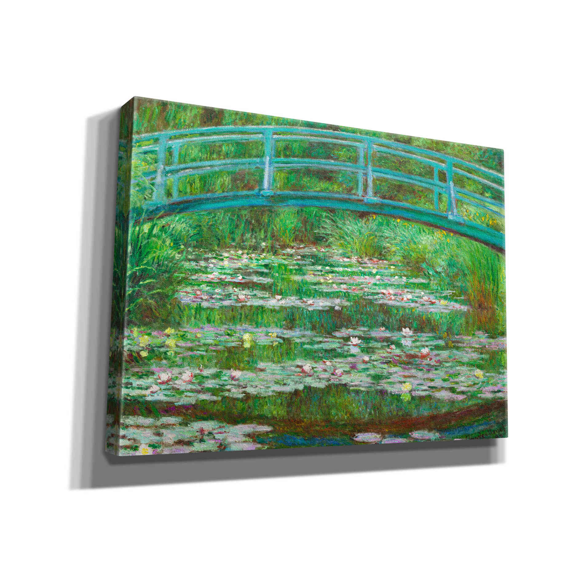 'The Japanese Footbridge' by Claude Monet, Canvas Wall Art,16x12x1.1x0,24x20x1.1x0,30x26x1.74x0,54x40x1.74x0