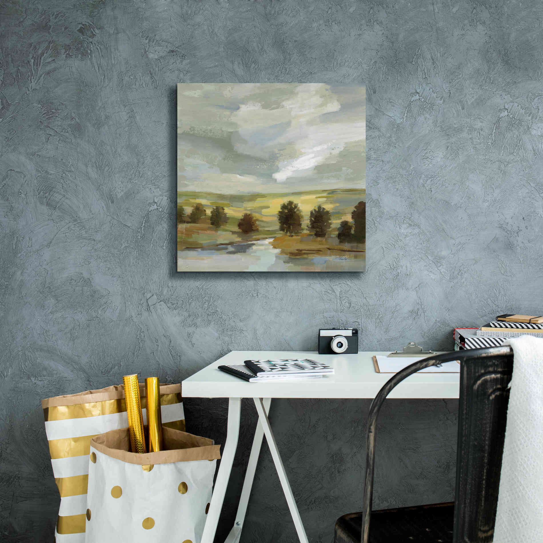 'Country Landscape' by Silvia Vassileva, Canvas Wall Art,18 x 18