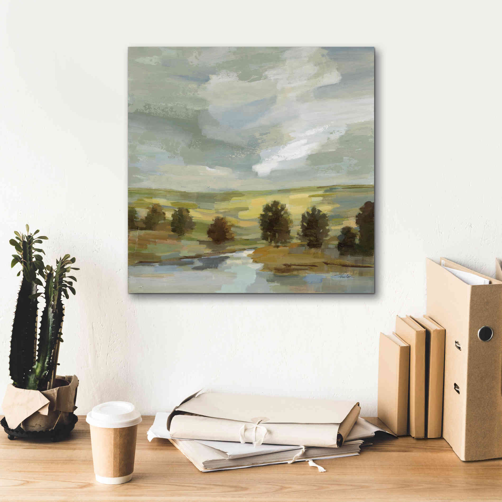 'Country Landscape' by Silvia Vassileva, Canvas Wall Art,18 x 18