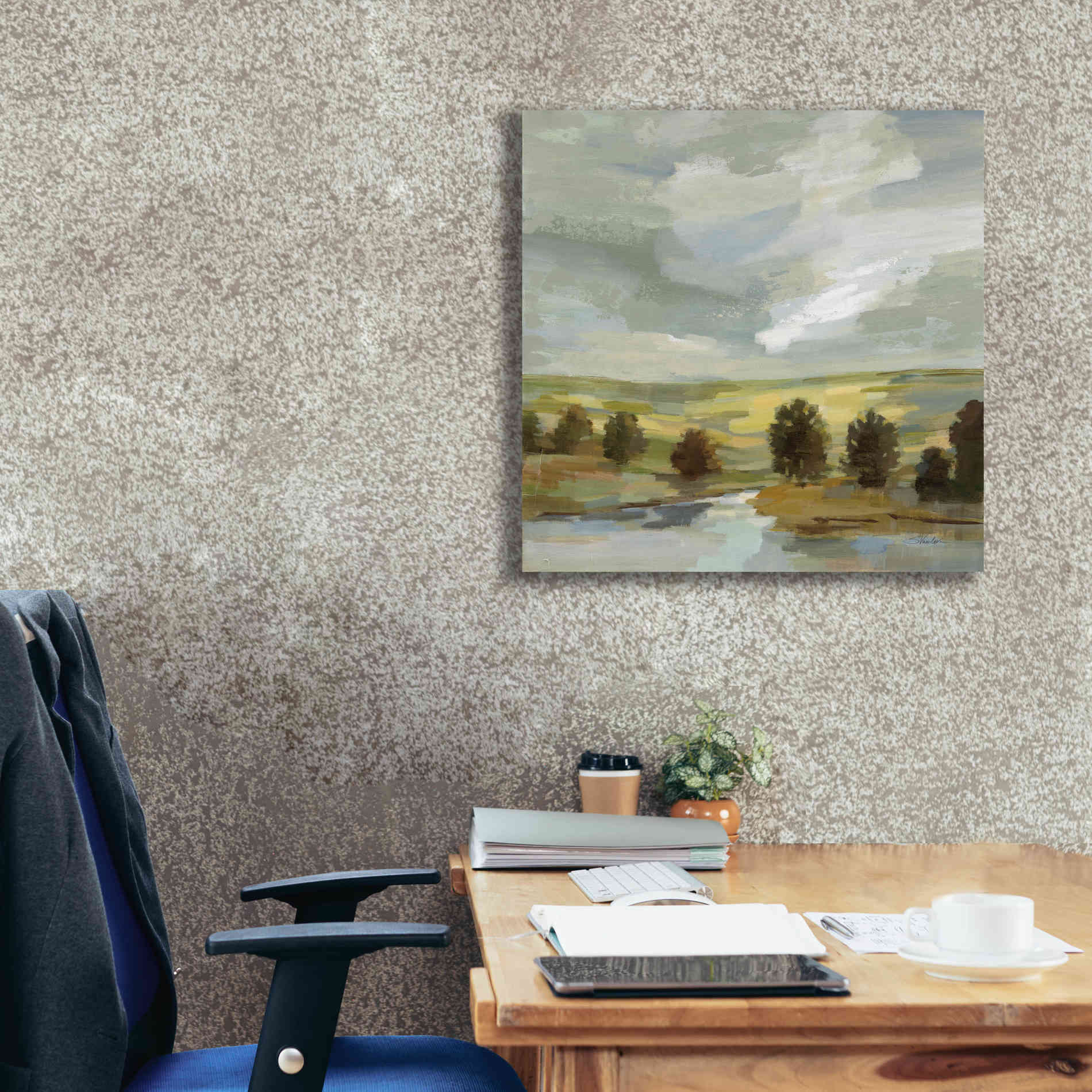 'Country Landscape' by Silvia Vassileva, Canvas Wall Art,26 x 26