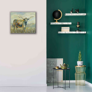 'Colorful Longhorn Cow' by Silvia Vassileva, Canvas Wall Art,24 x 20