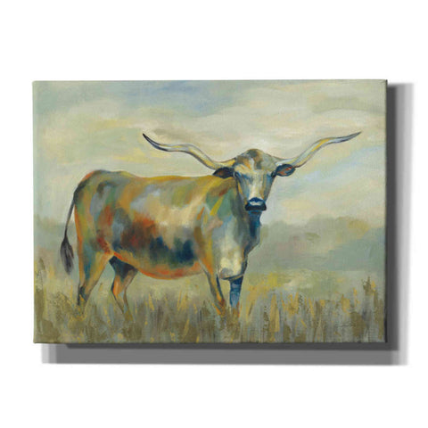 Image of 'Colorful Longhorn Cow' by Silvia Vassileva, Canvas Wall Art,16x12x1.1x0,24x20x1.1x0,30x26x1.74x0,54x40x1.74x0