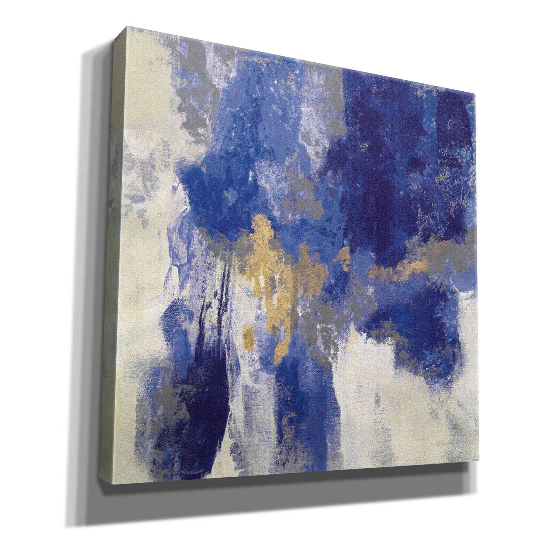 'Sparkle Abstract II Blue' by Silvia Vassileva, Canvas Wall Art,12x12x1.1x0,18x18x1.1x0,26x26x1.74x0,37x37x1.74x0