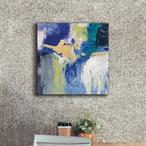 Image of 'Sparkle Abstract III Blue' by Silvia Vassileva, Canvas Wall Art,18 x 18