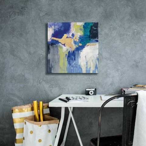 Image of 'Sparkle Abstract III Blue' by Silvia Vassileva, Canvas Wall Art,18 x 18