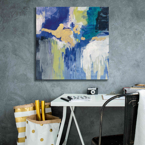 Image of 'Sparkle Abstract III Blue' by Silvia Vassileva, Canvas Wall Art,26 x 26