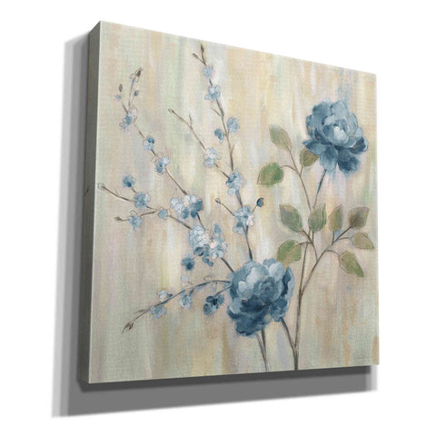 Image of 'Contemporary Chinoiserie Blue' by Silvia Vassileva, Canvas Wall Art,12x12x1.1x0,18x18x1.1x0,26x26x1.74x0,37x37x1.74x0