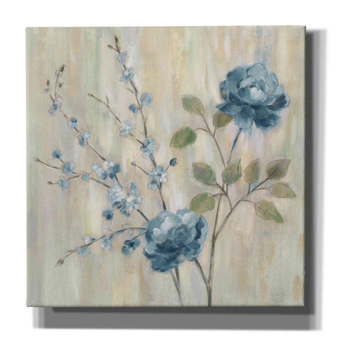 Image of 'Contemporary Chinoiserie Blue' by Silvia Vassileva, Canvas Wall Art,12x12x1.1x0,18x18x1.1x0,26x26x1.74x0,37x37x1.74x0