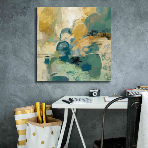 Image of 'Mid Mod Mood Blue' by Silvia Vassileva, Canvas Wall Art,26 x 26