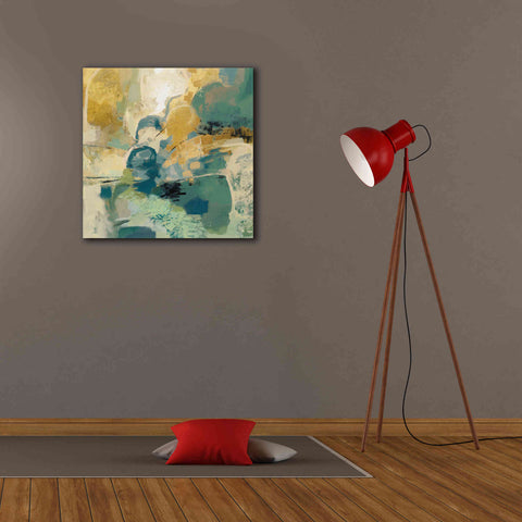 Image of 'Mid Mod Mood Blue' by Silvia Vassileva, Canvas Wall Art,26 x 26