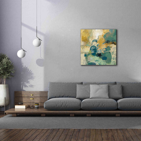 Image of 'Mid Mod Mood Blue' by Silvia Vassileva, Canvas Wall Art,37 x 37