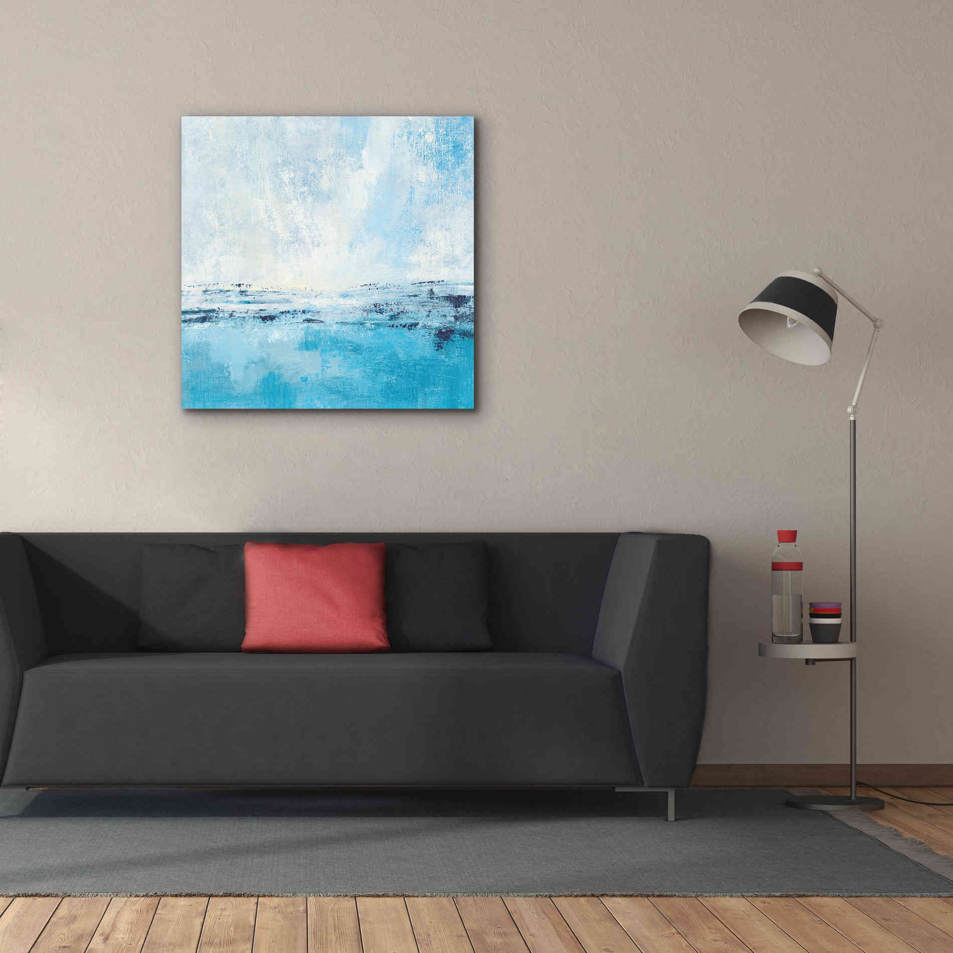 'Coastal View I Aqua' by Silvia Vassileva, Canvas Wall Art,37 x 37