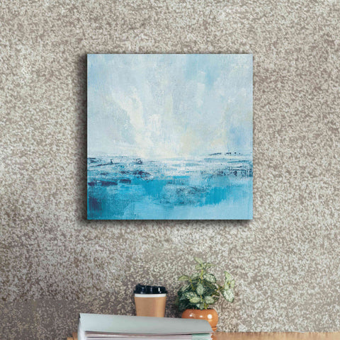 Image of 'Coastal View II Aqua' by Silvia Vassileva, Canvas Wall Art,18 x 18