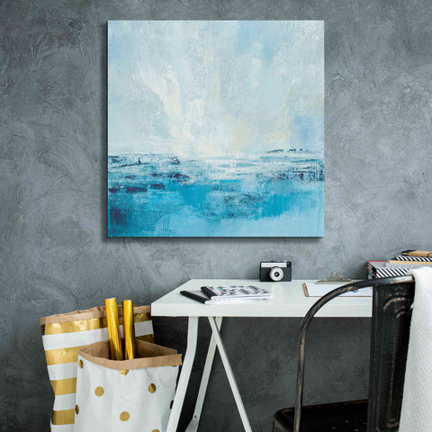 Image of 'Coastal View II Aqua' by Silvia Vassileva, Canvas Wall Art,26 x 26