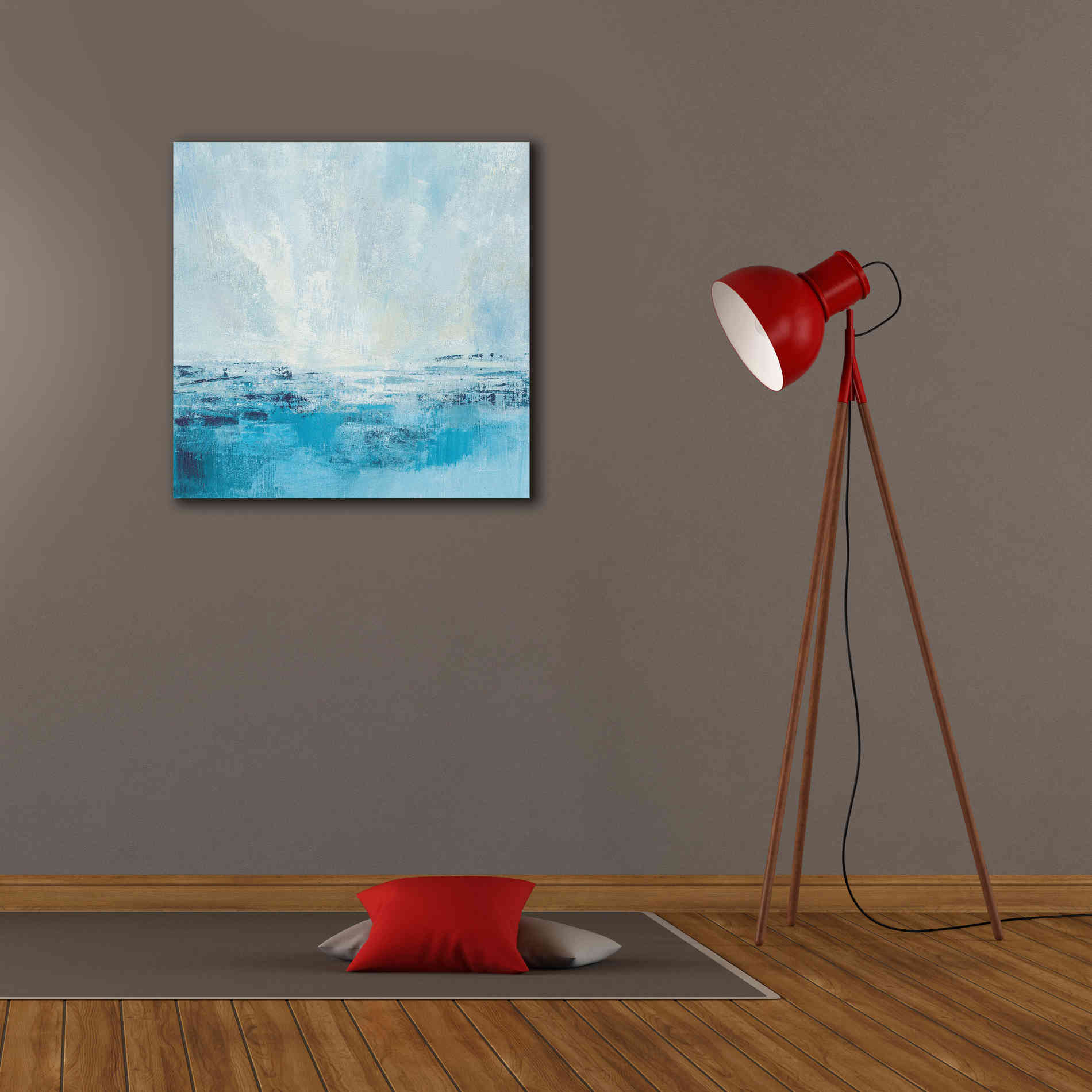 'Coastal View II Aqua' by Silvia Vassileva, Canvas Wall Art,26 x 26