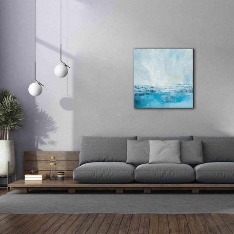 Image of 'Coastal View II Aqua' by Silvia Vassileva, Canvas Wall Art,37 x 37
