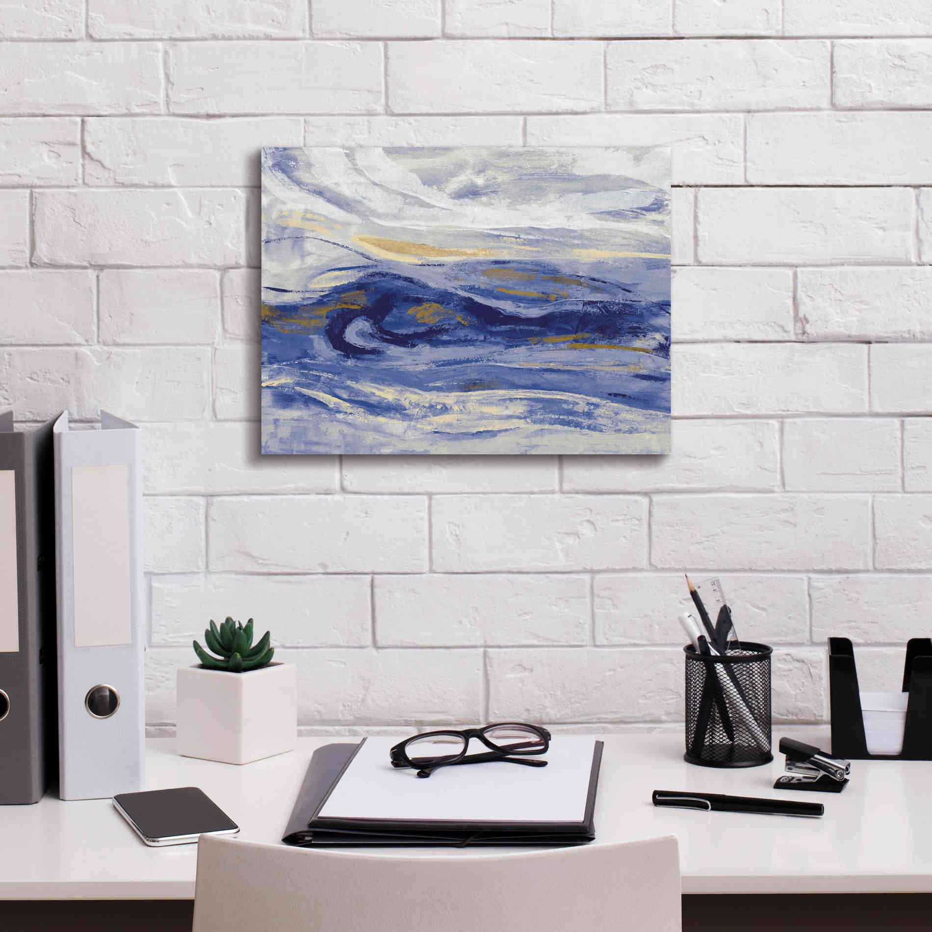 'Estuary Blue' by Silvia Vassileva, Canvas Wall Art,16 x 12