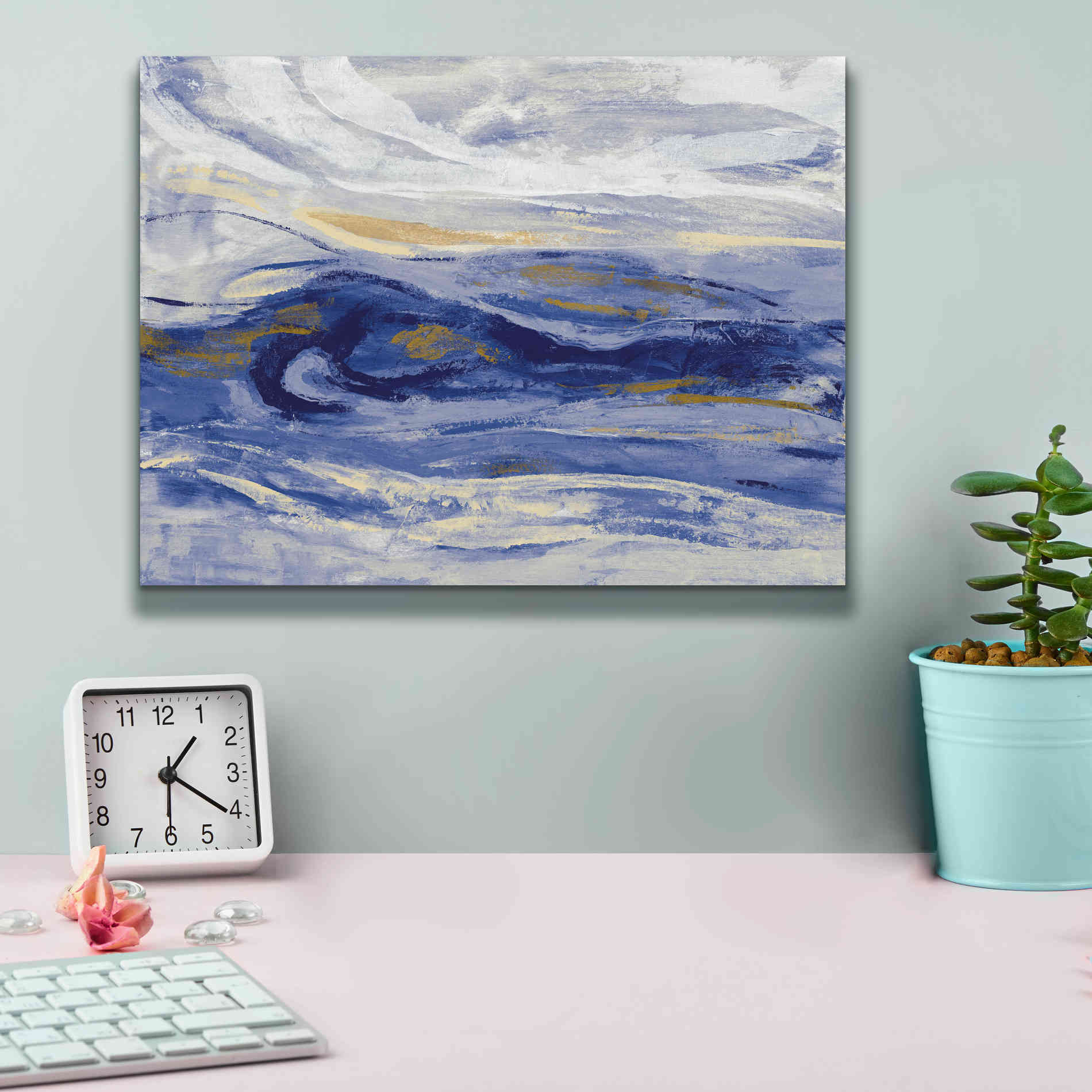 'Estuary Blue' by Silvia Vassileva, Canvas Wall Art,16 x 12