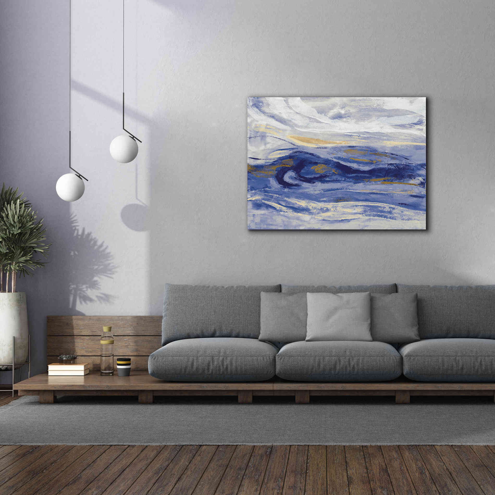 'Estuary Blue' by Silvia Vassileva, Canvas Wall Art,54 x 40