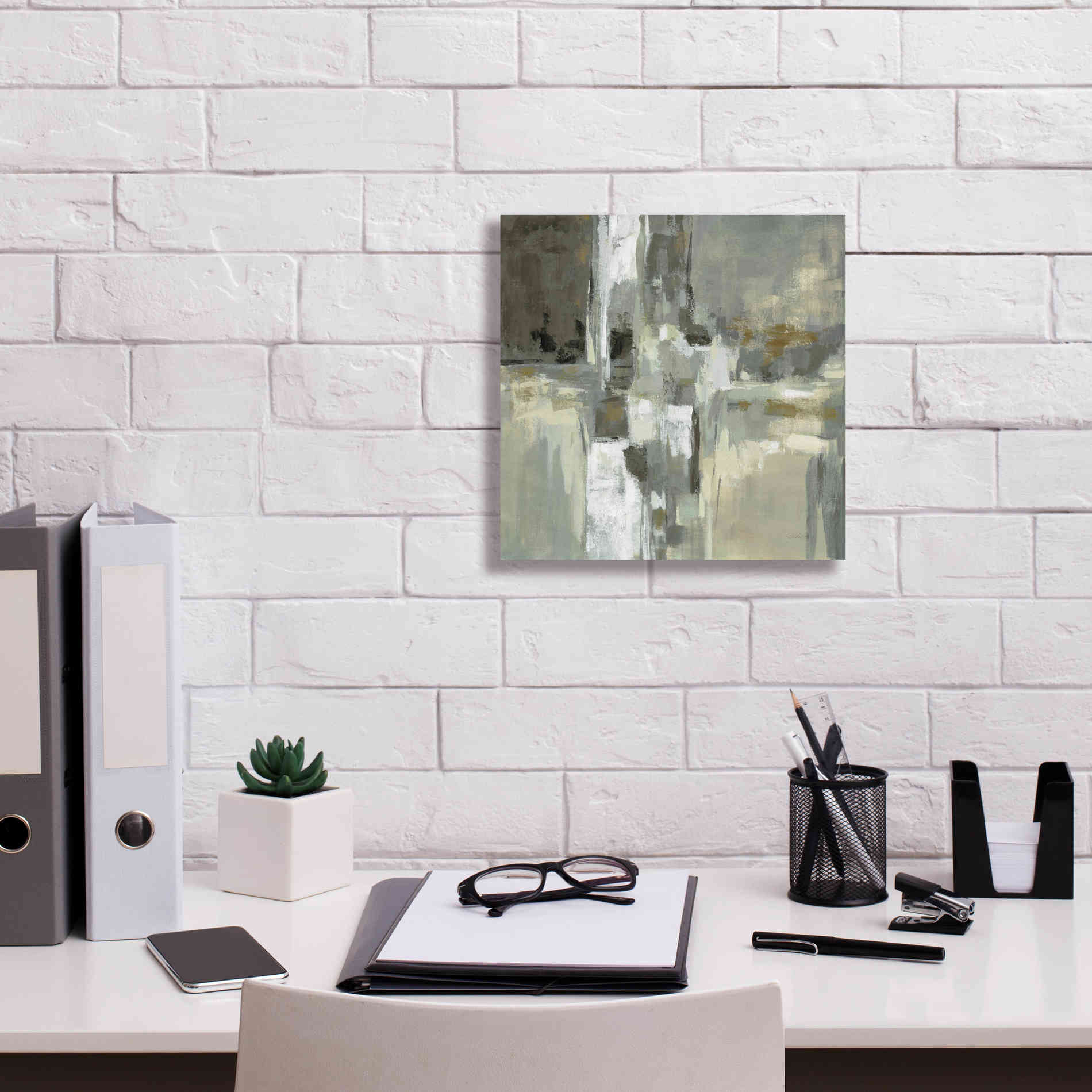 'Neutral Water' by Silvia Vassileva, Canvas Wall Art,12 x 12