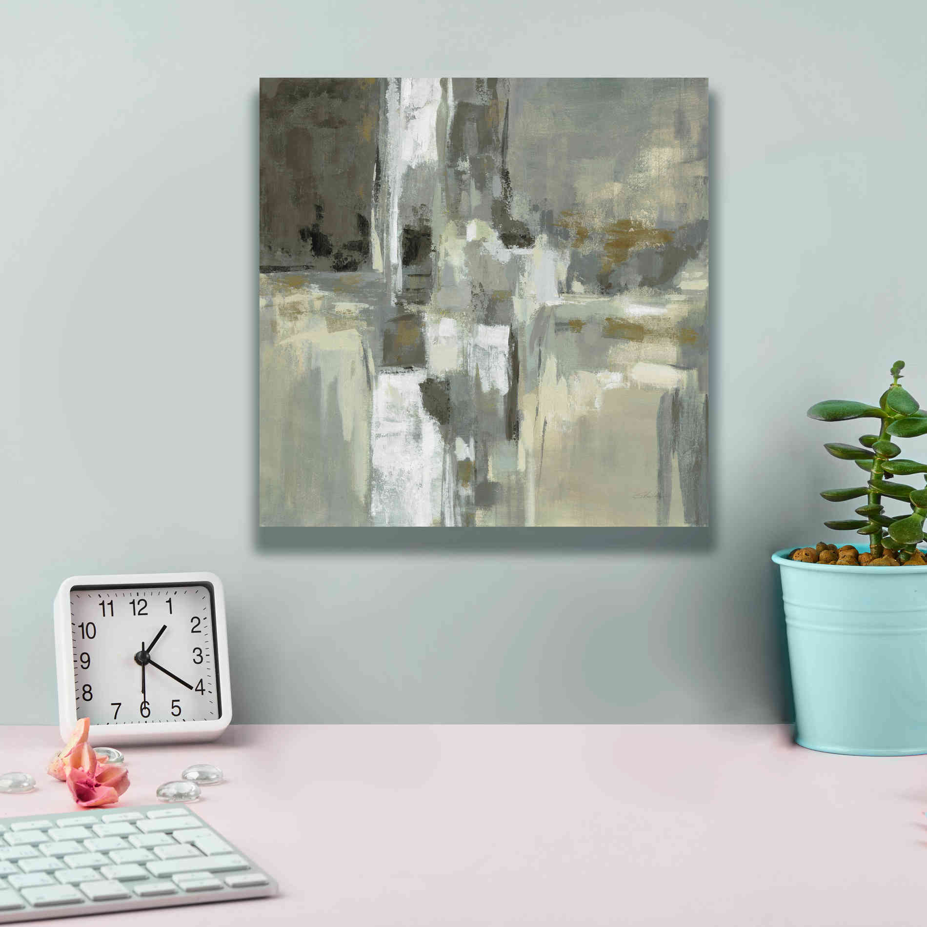 'Neutral Water' by Silvia Vassileva, Canvas Wall Art,12 x 12