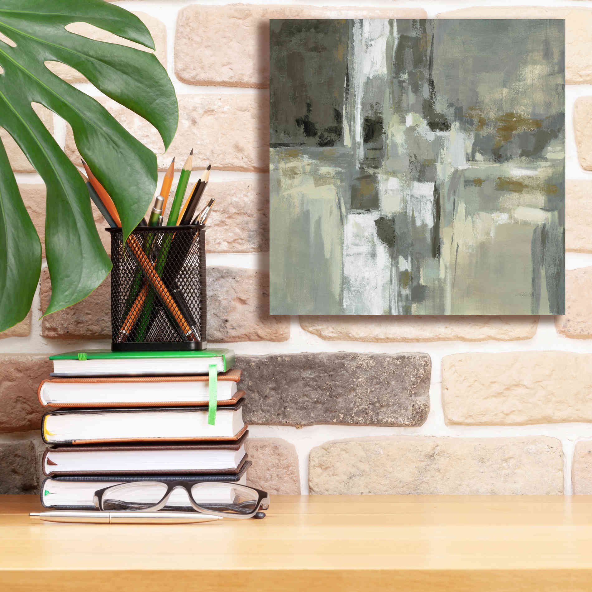 'Neutral Water' by Silvia Vassileva, Canvas Wall Art,12 x 12