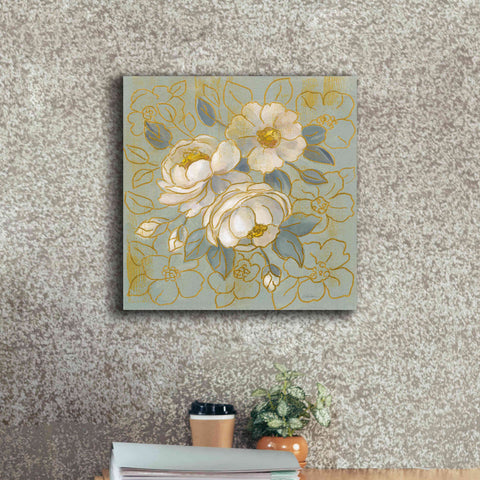Image of 'Sage Floral I' by Silvia Vassileva, Canvas Wall Art,18 x 18