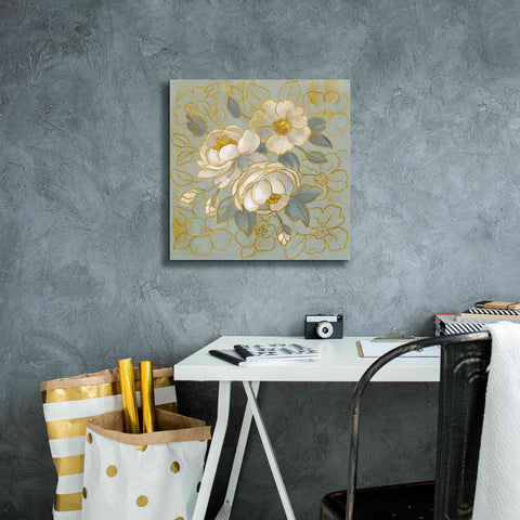 Image of 'Sage Floral I' by Silvia Vassileva, Canvas Wall Art,18 x 18