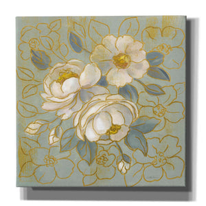 'Sage Floral I' by Silvia Vassileva, Canvas Wall Art,12x12x1.1x0,18x18x1.1x0,26x26x1.74x0,37x37x1.74x0