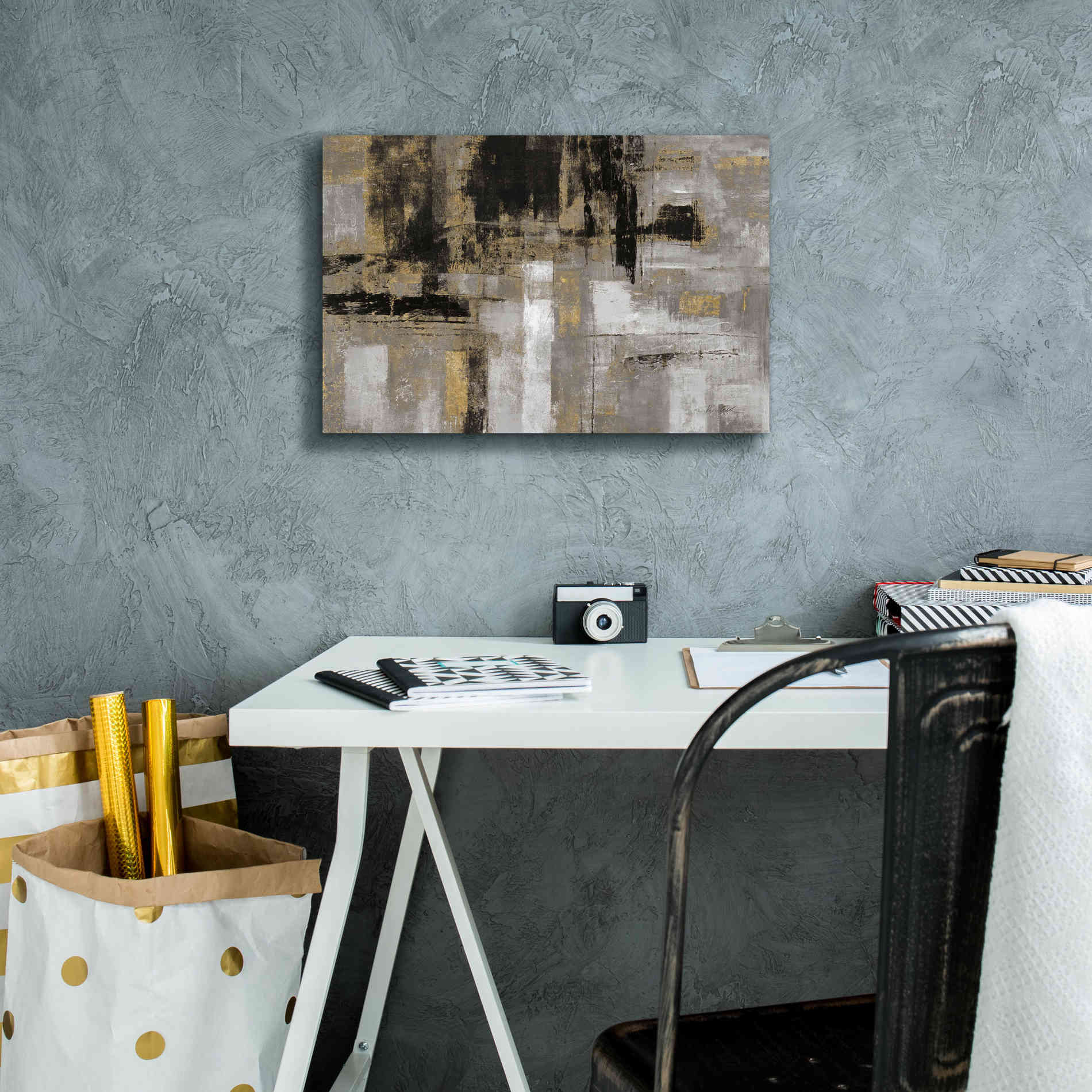 'Smoky Harbor Sunset' by Silvia Vassileva, Canvas Wall Art,18 x 12