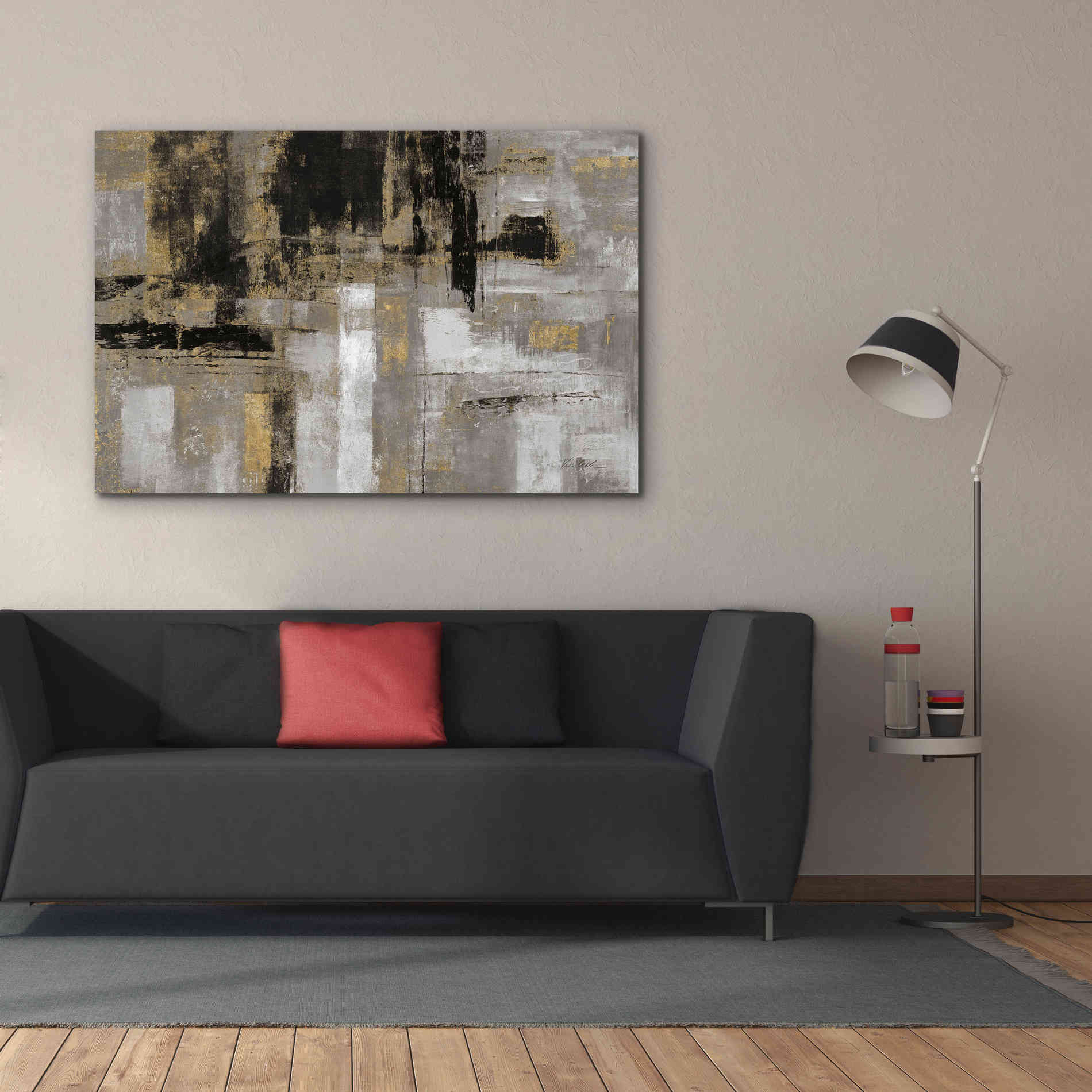 'Smoky Harbor Sunset' by Silvia Vassileva, Canvas Wall Art,60 x 40