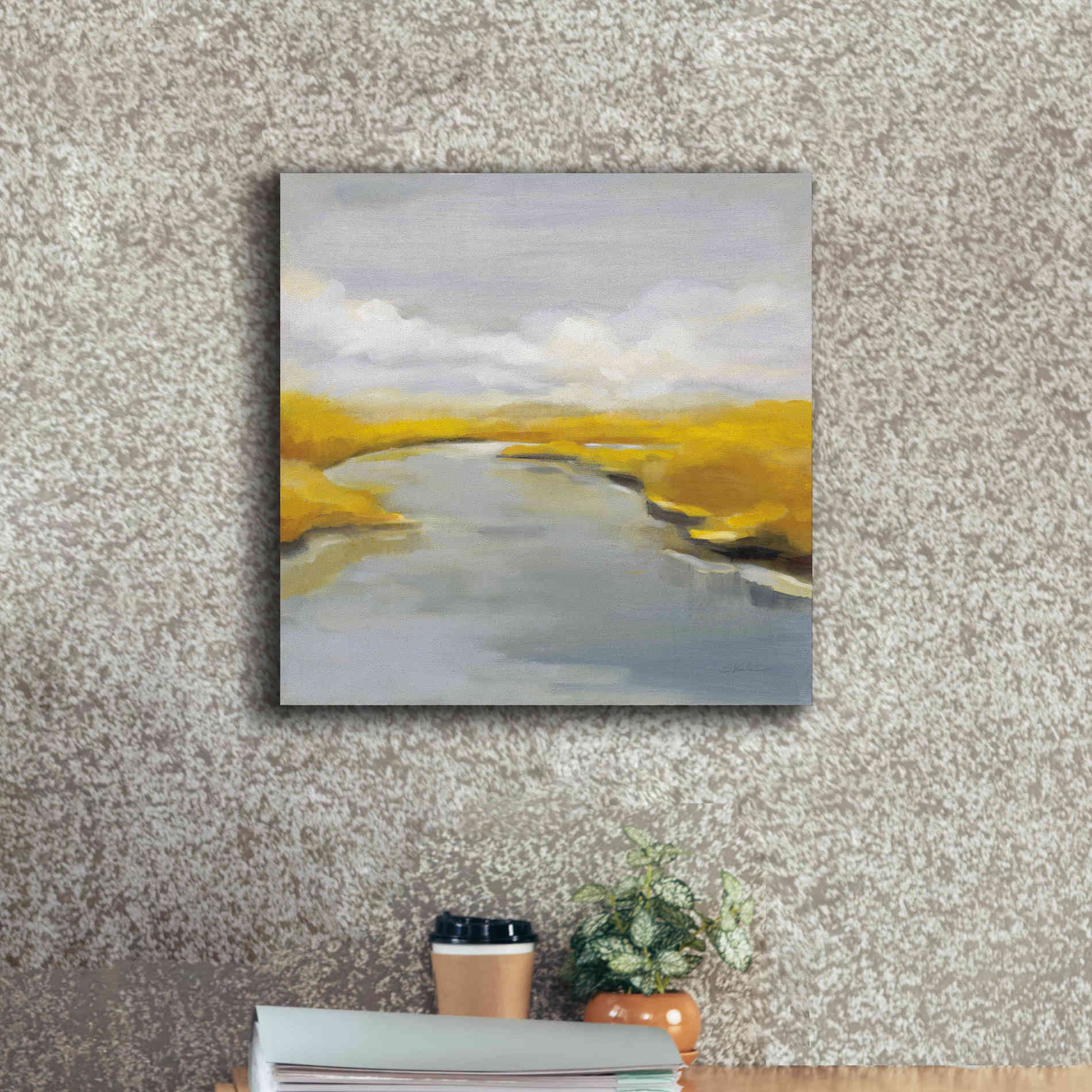 'Maine Fall River' by Silvia Vassileva, Canvas Wall Art,18 x 18