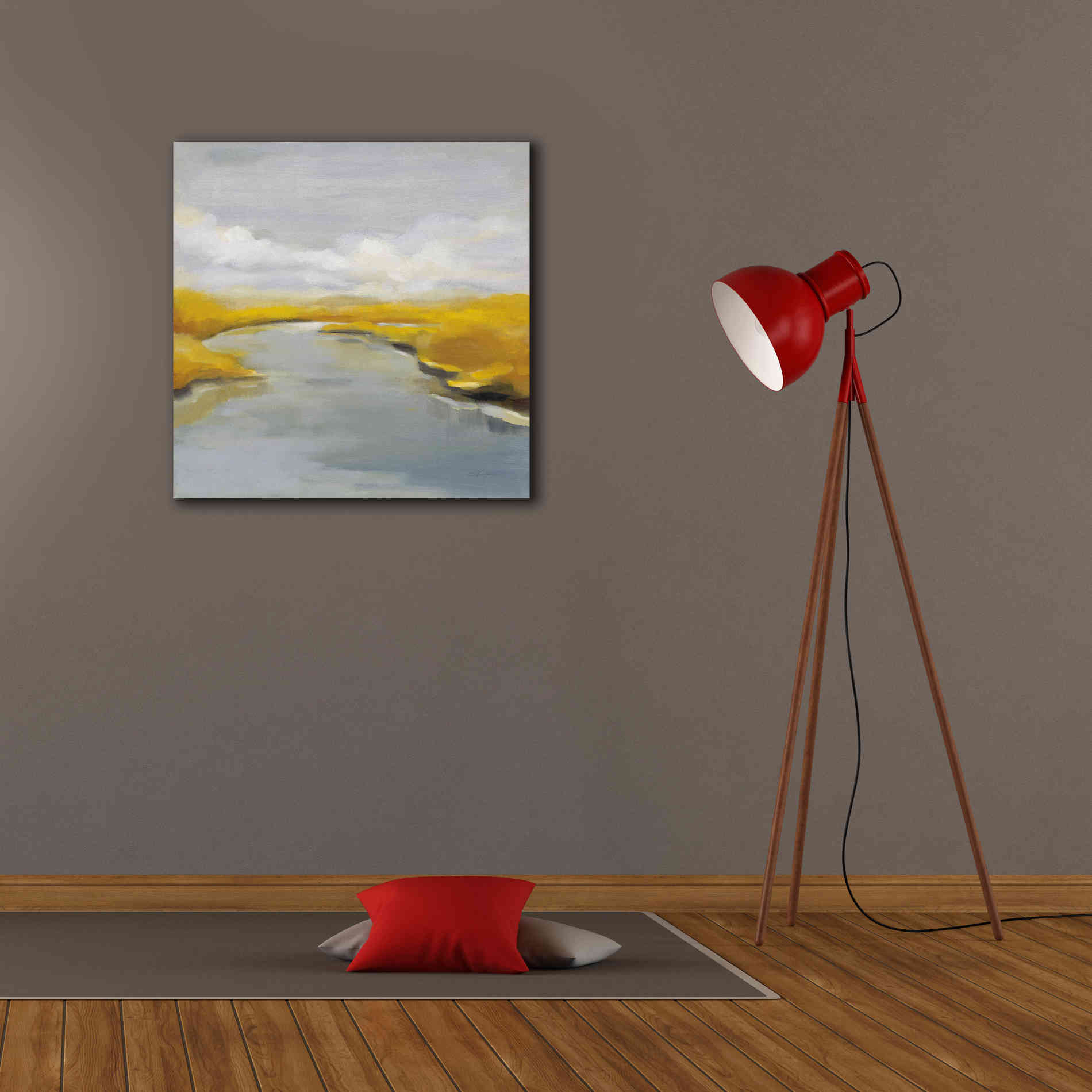 'Maine Fall River' by Silvia Vassileva, Canvas Wall Art,26 x 26