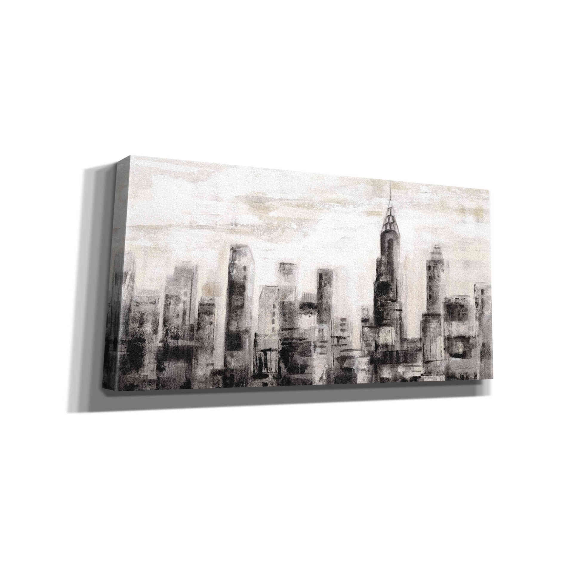 'Manhattan Skyline BW' by Silvia Vassileva, Canvas Wall Art,24x12x1.1x0,40x20x1.74x0,60x30x1.74x0