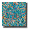 'Emerald Paisley Pattern III' by Silvia Vassileva, Canvas Wall Art,12x12x1.1x0,18x18x1.1x0,26x26x1.74x0,37x37x1.74x0