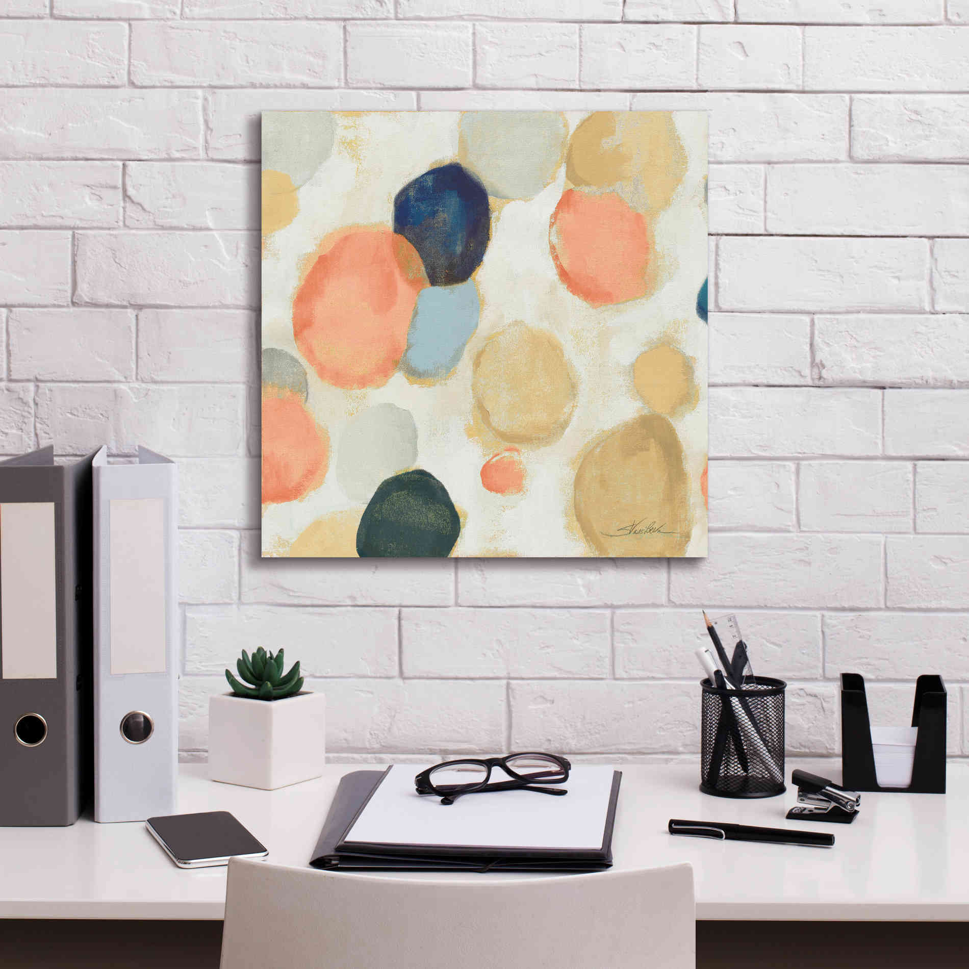 'Painted Pebbles II Boho' by Silvia Vassileva, Canvas Wall Art,18 x 18