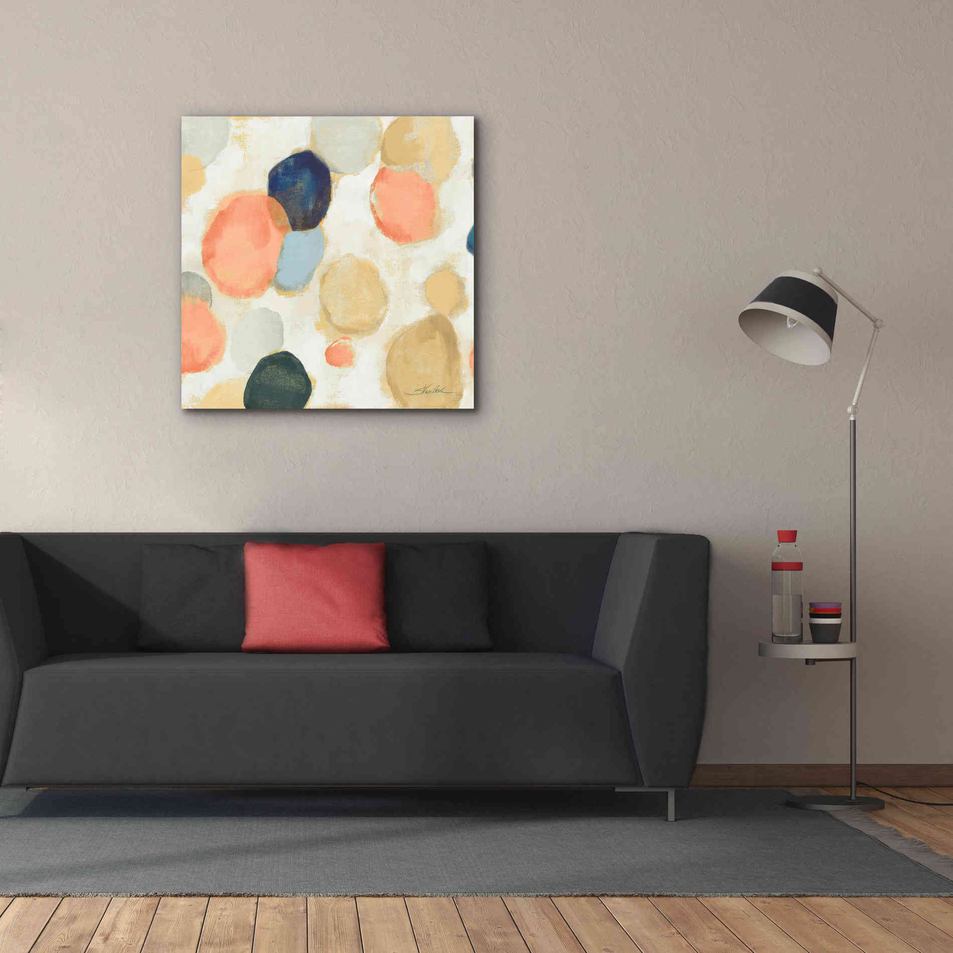 'Painted Pebbles II Boho' by Silvia Vassileva, Canvas Wall Art,37 x 37