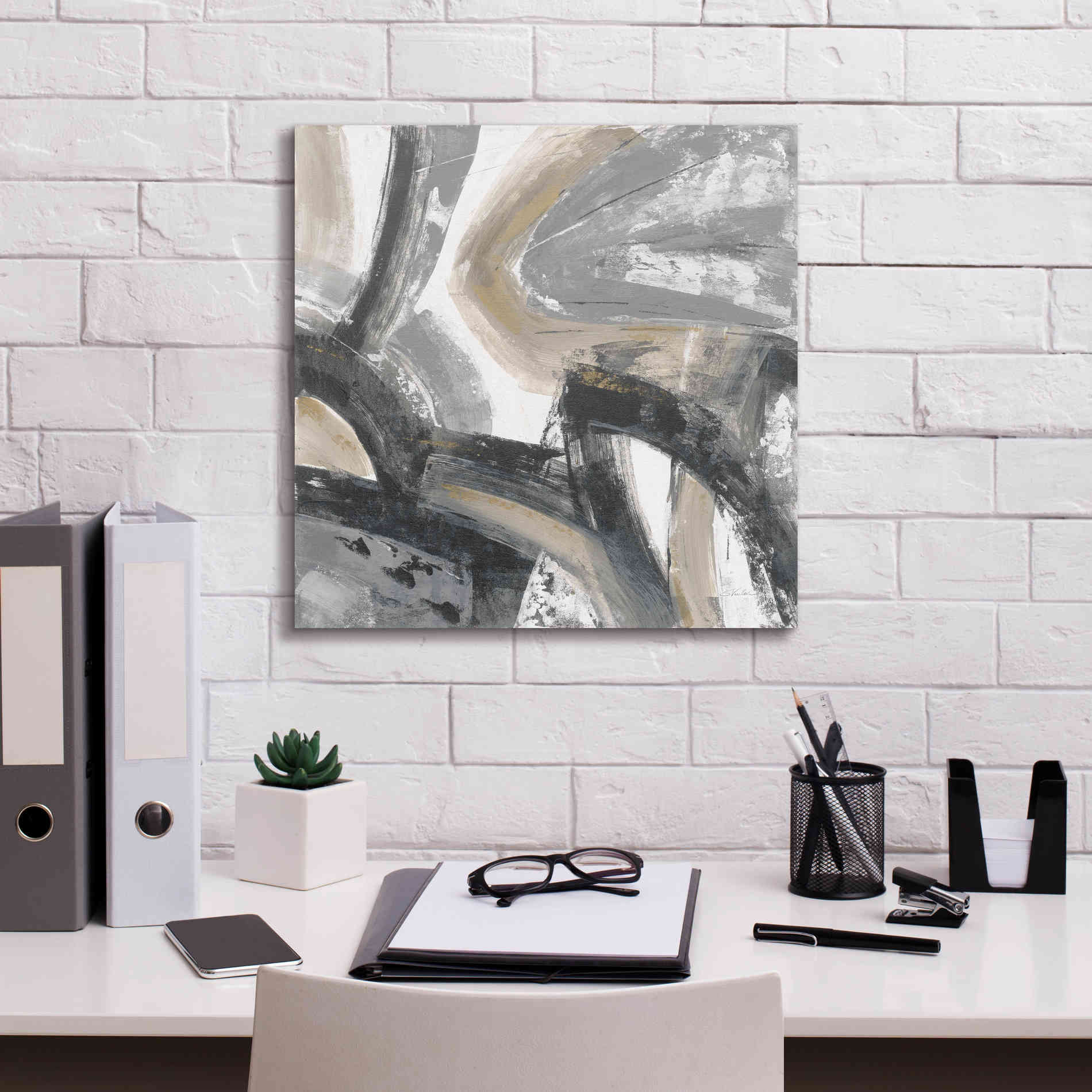 'Urban Graffiti I Neutral' by Silvia Vassileva, Canvas Wall Art,18 x 18