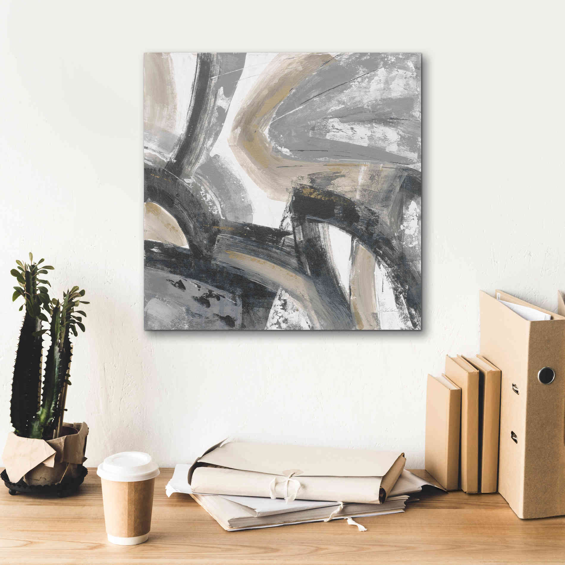 'Urban Graffiti I Neutral' by Silvia Vassileva, Canvas Wall Art,18 x 18