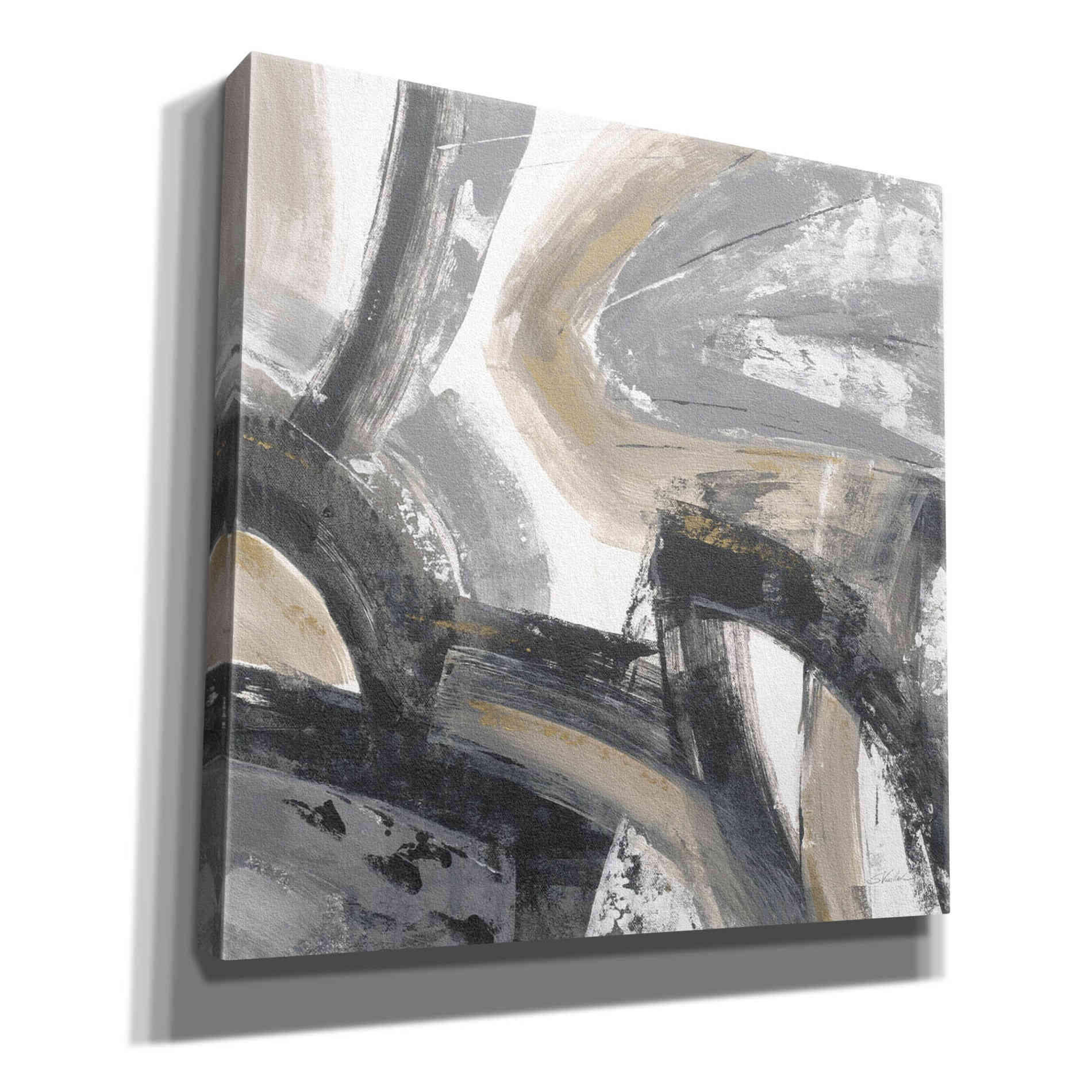 'Urban Graffiti I Neutral' by Silvia Vassileva, Canvas Wall Art,12x12x1.1x0,18x18x1.1x0,26x26x1.74x0,37x37x1.74x0