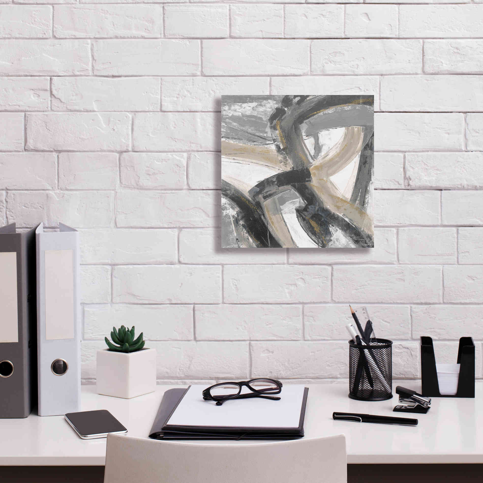 'Urban Graffiti II Neutral' by Silvia Vassileva, Canvas Wall Art,12 x 12