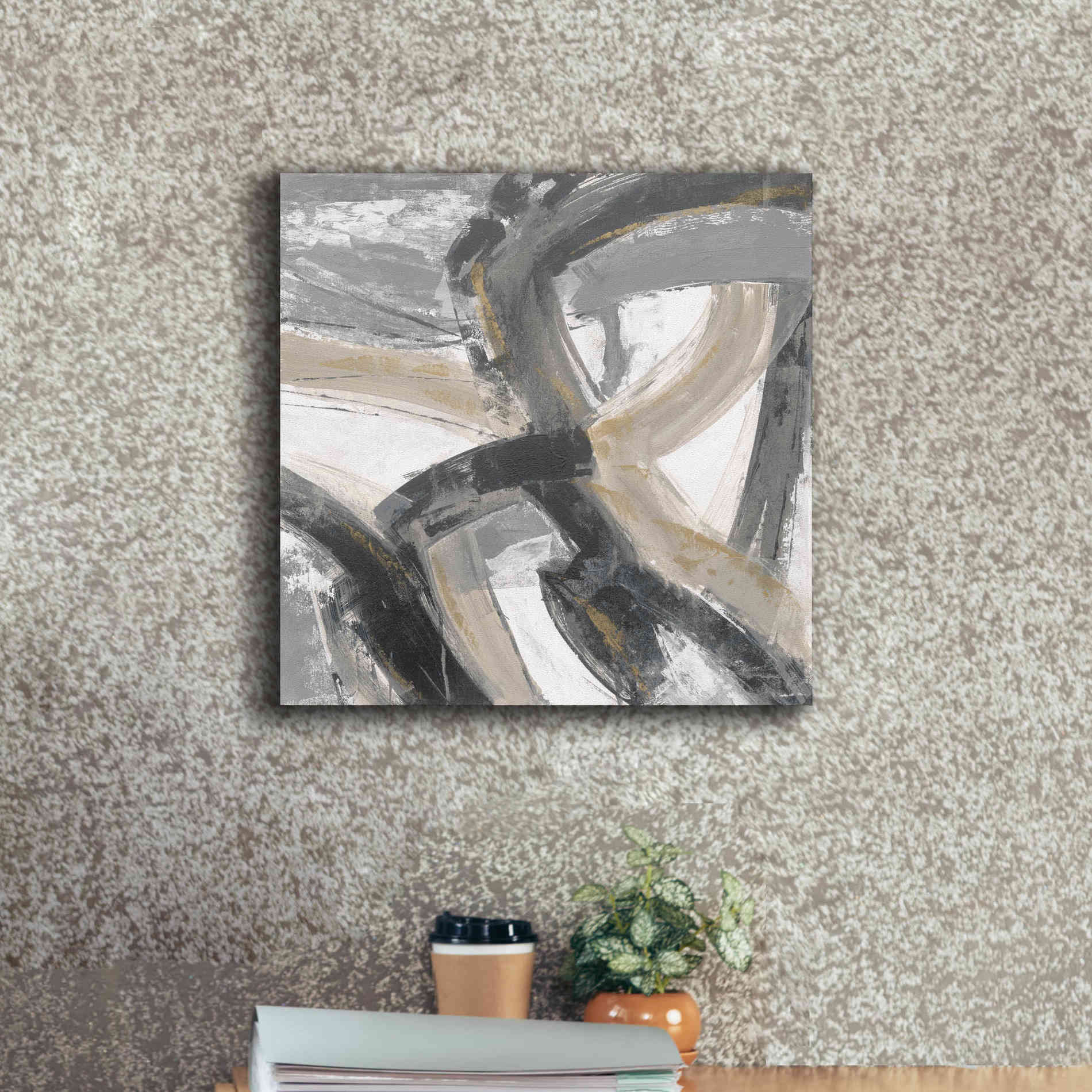 'Urban Graffiti II Neutral' by Silvia Vassileva, Canvas Wall Art,18 x 18