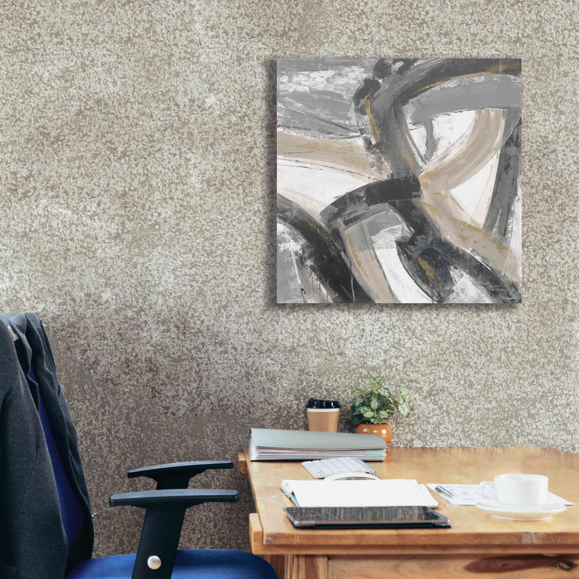 'Urban Graffiti II Neutral' by Silvia Vassileva, Canvas Wall Art,26 x 26