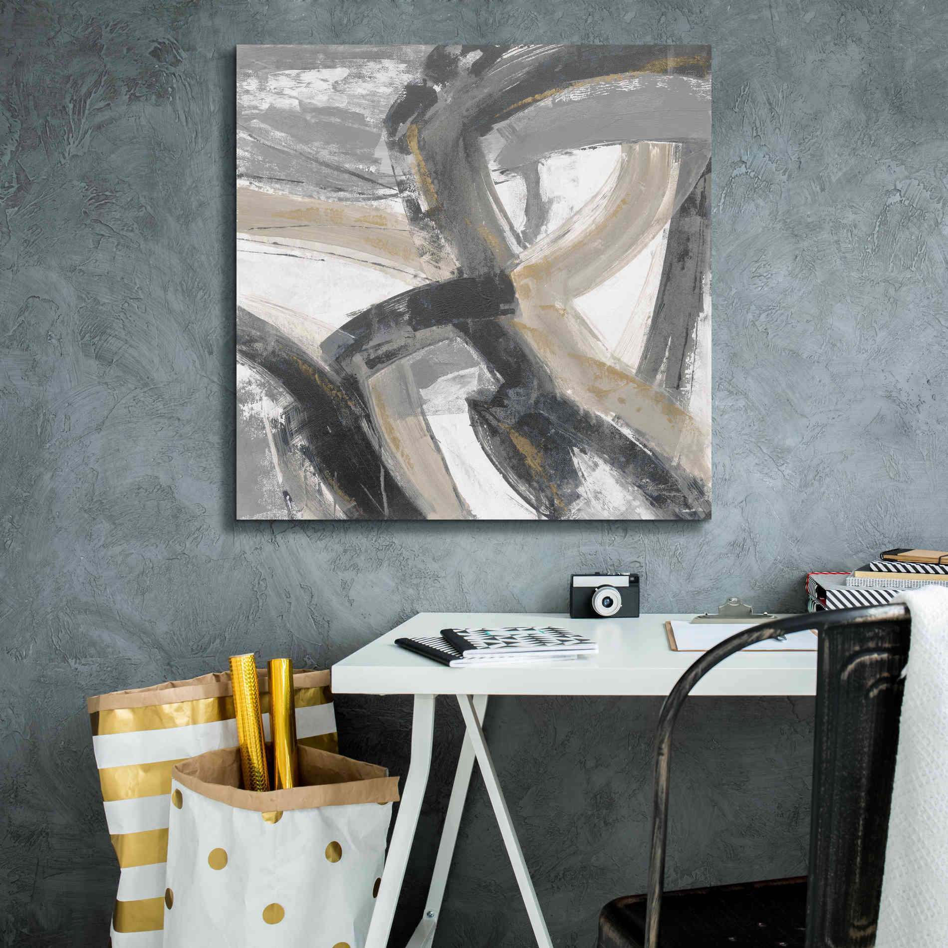 'Urban Graffiti II Neutral' by Silvia Vassileva, Canvas Wall Art,26 x 26